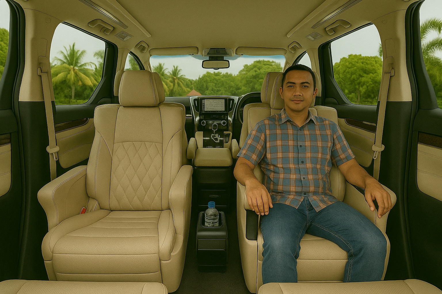 Interior Mewah Toyota Alphard dengan Captain Seat: Sewa Mobil Alphard di Bali Captain Seat untuk Kenyamanan Premium.