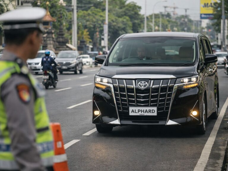 Layanan Sewa Alphard di Bali Retribusi dan biaya operasional transportasi mewah di jalanan protokol Bali.